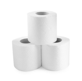 Rolls of toilet paper isolated on white