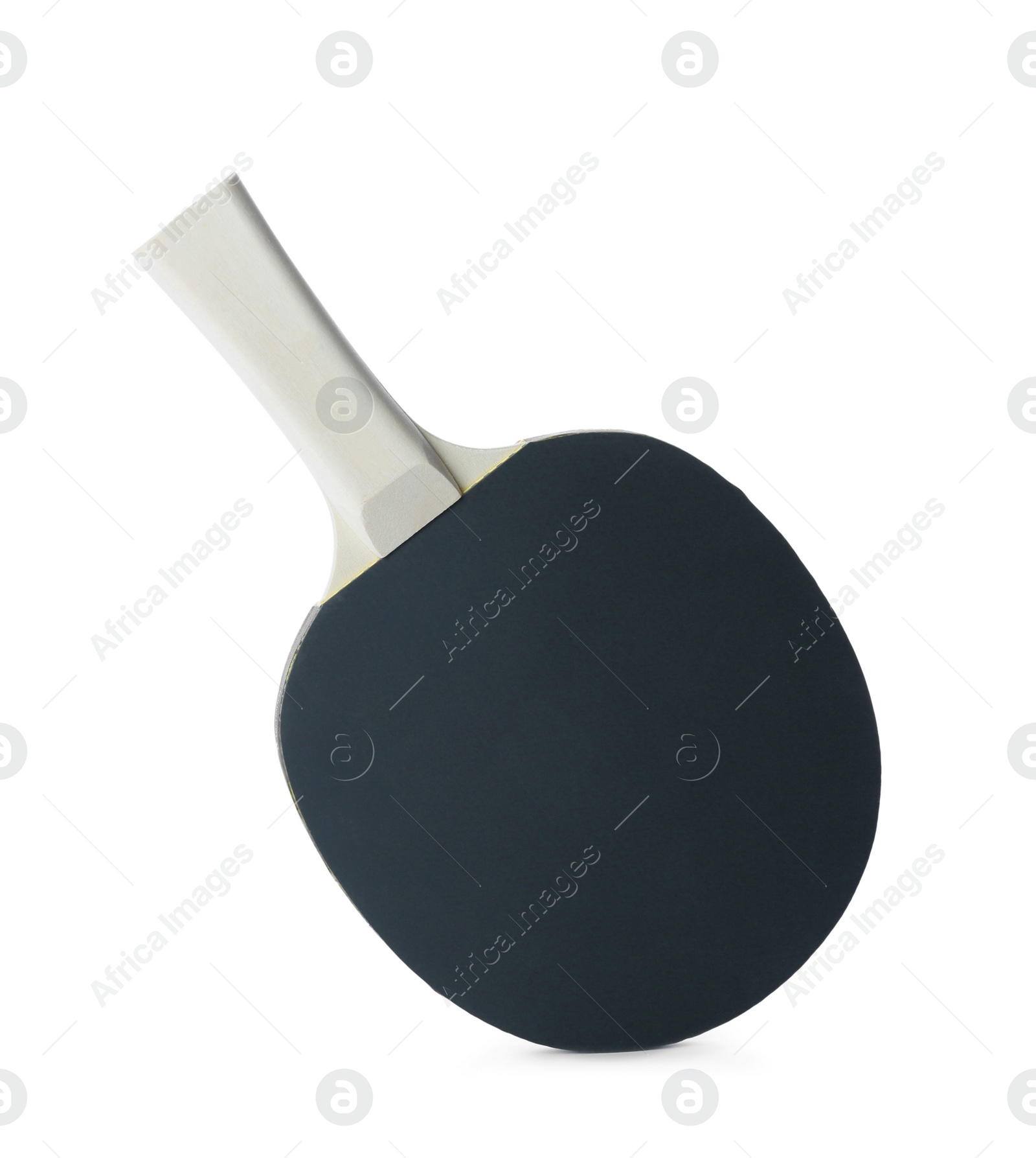 Photo of Ping pong racket isolated on white. Table tennis equipment