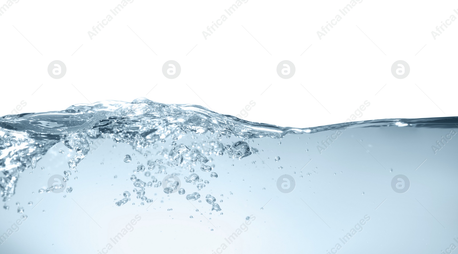 Photo of Splash of clear water on grey background