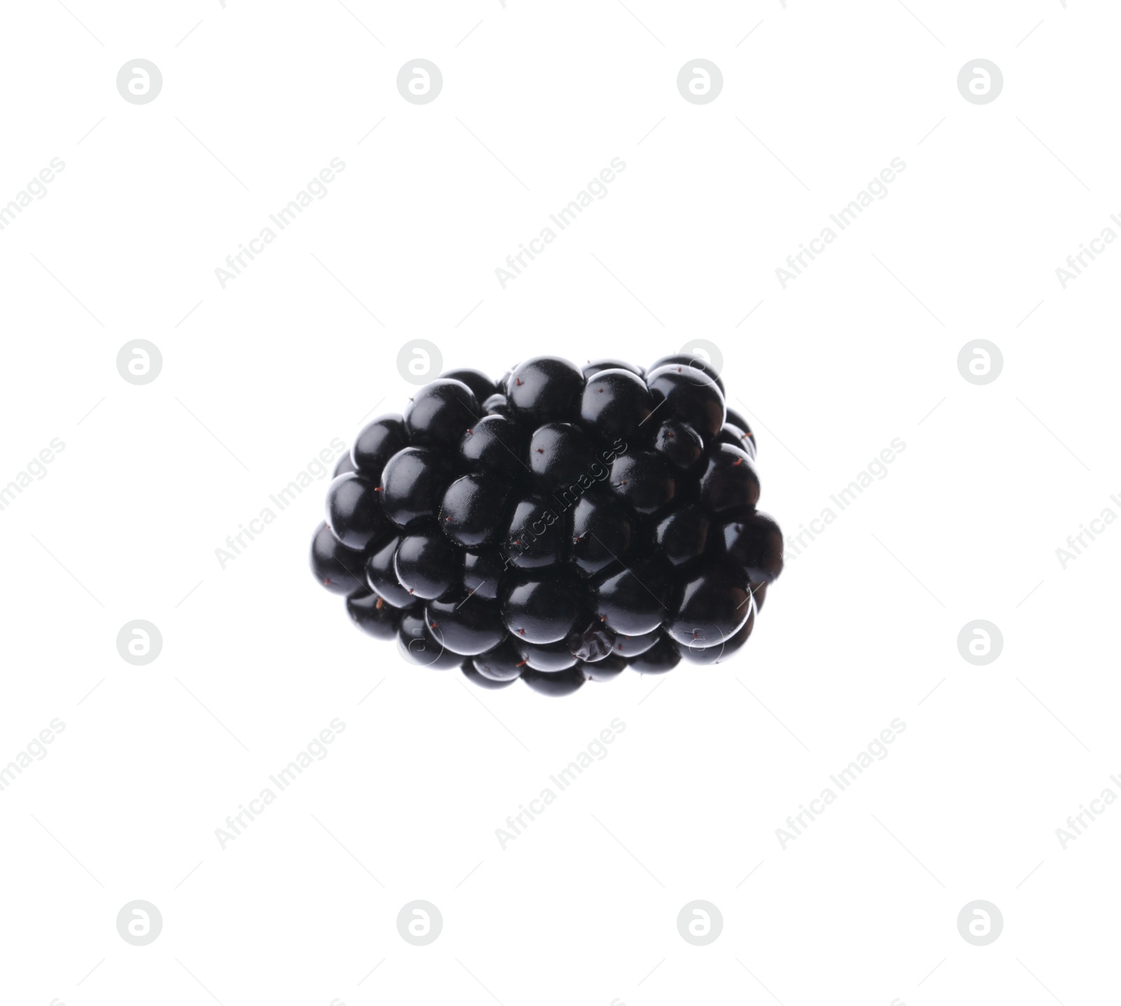 Photo of Tasty ripe juicy blackberry on white background