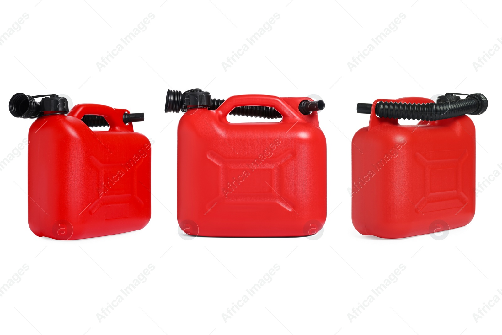Image of Plastic canister on white background, different sides