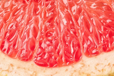 Texture of fresh ripe grapefruit, closeup view