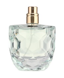 Photo of Luxury perfume in bottle isolated on white
