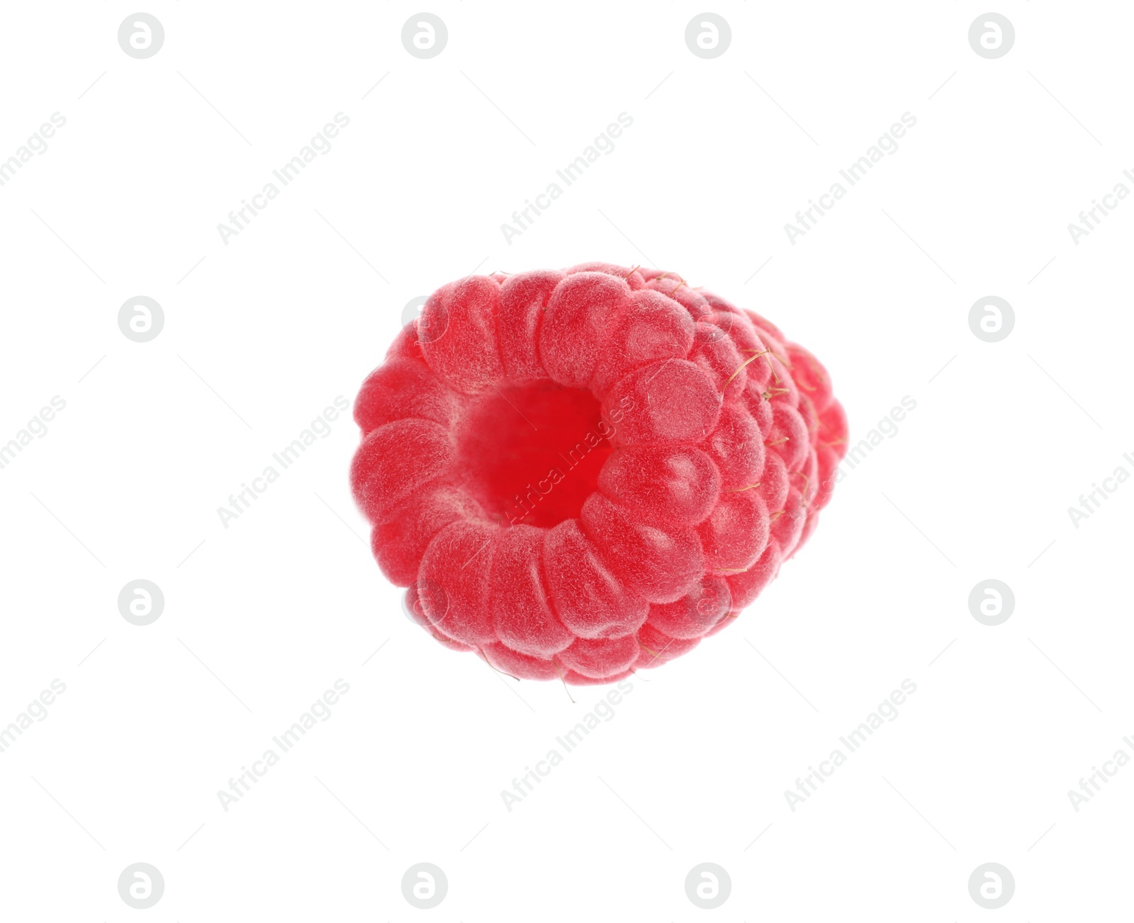 Photo of Delicious ripe sweet raspberry isolated on white