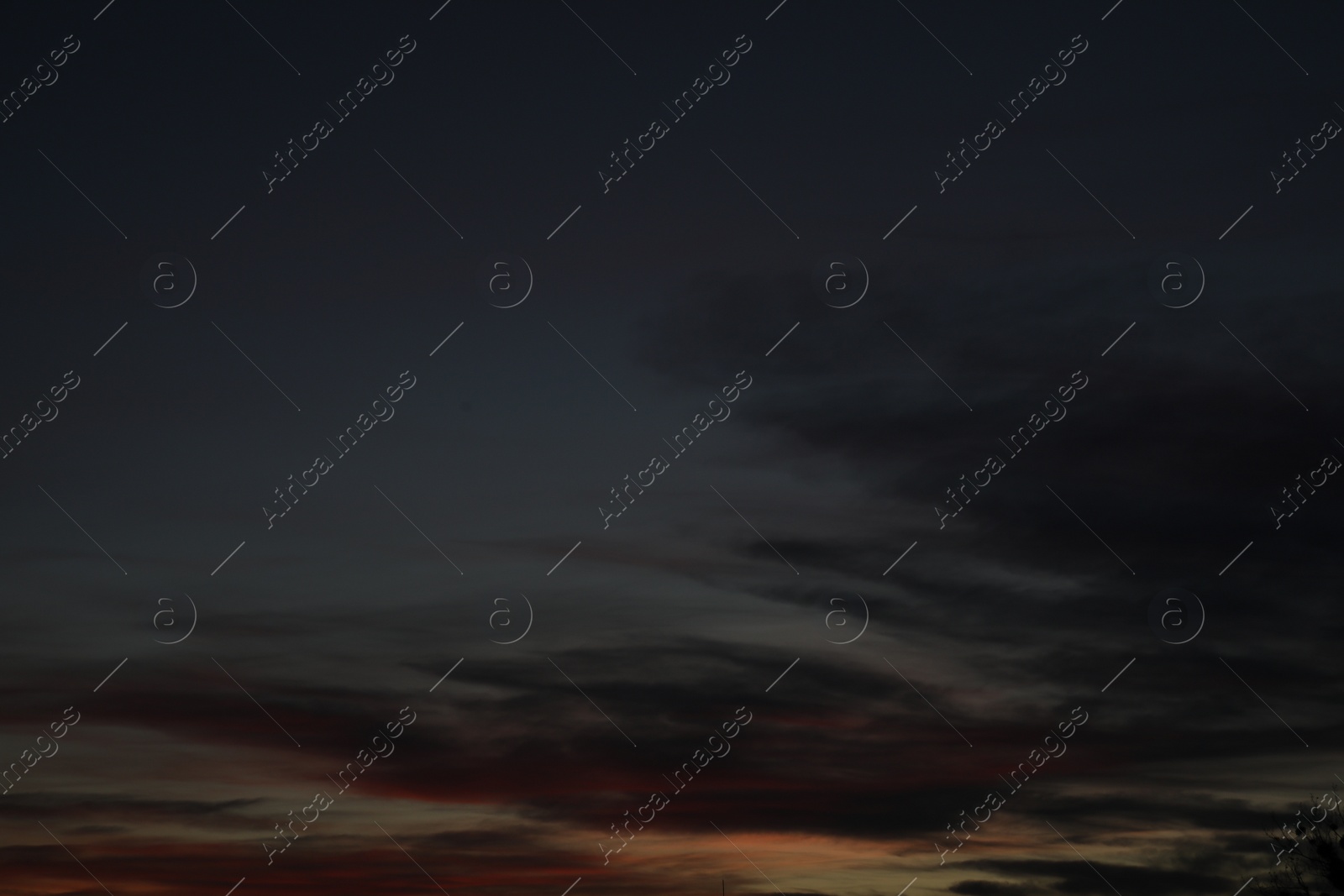 Photo of View of beautiful sky with clouds in twilight