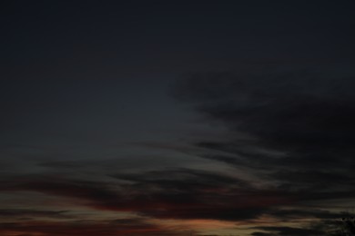 Photo of View of beautiful sky with clouds in twilight