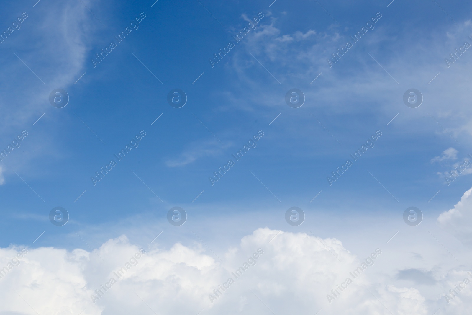 Photo of Picturesque view of beautiful blue sky with fluffy clouds