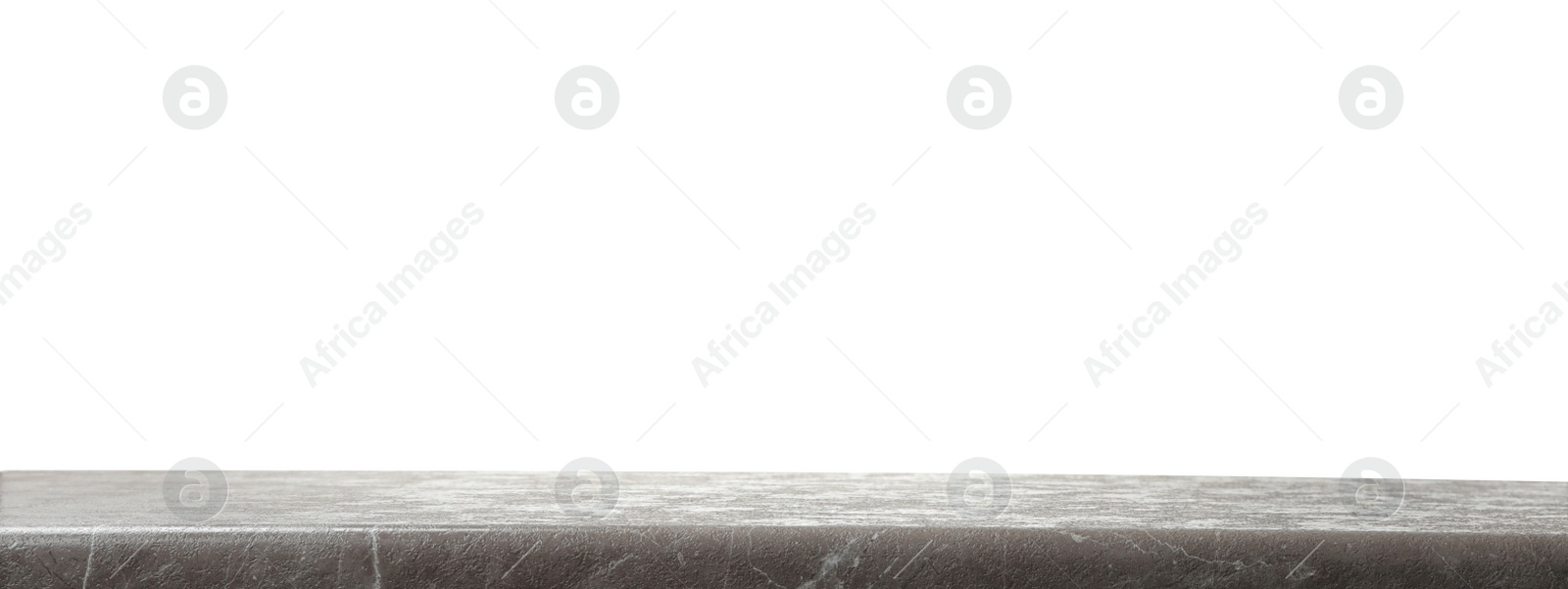 Photo of Empty stone surface against white background. Mockup for design