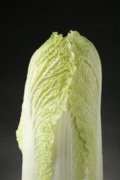 Fresh ripe Chinese cabbage on black background