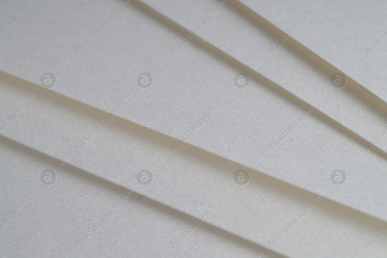 Photo of Blank watercolor paper sheets on white background