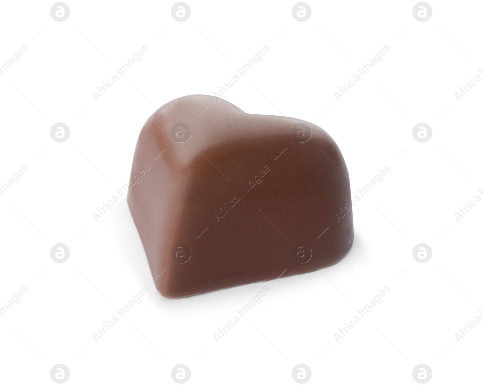 Photo of Heart shaped chocolate candy isolated on white
