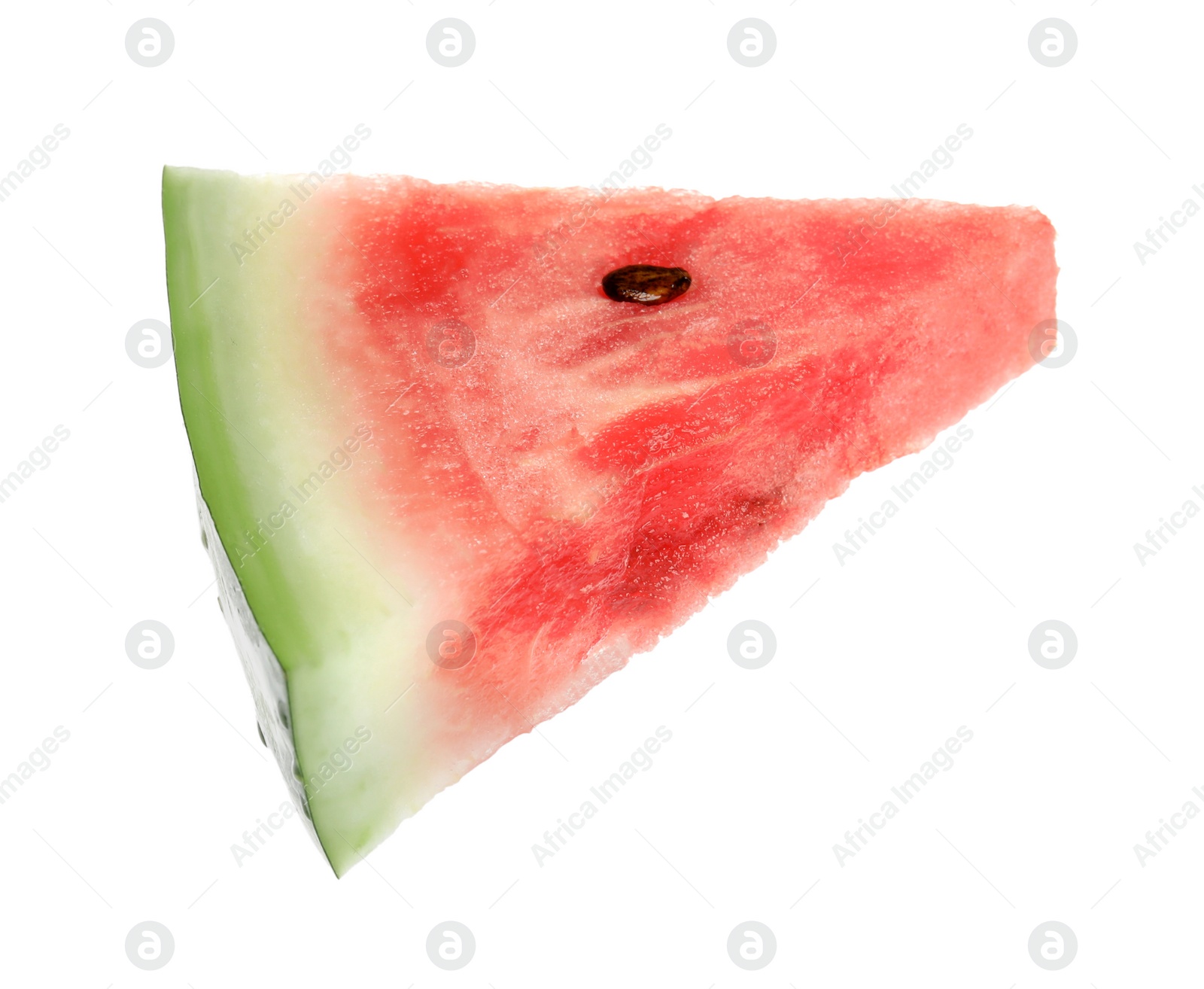 Photo of Slice of delicious ripe watermelon isolated on white