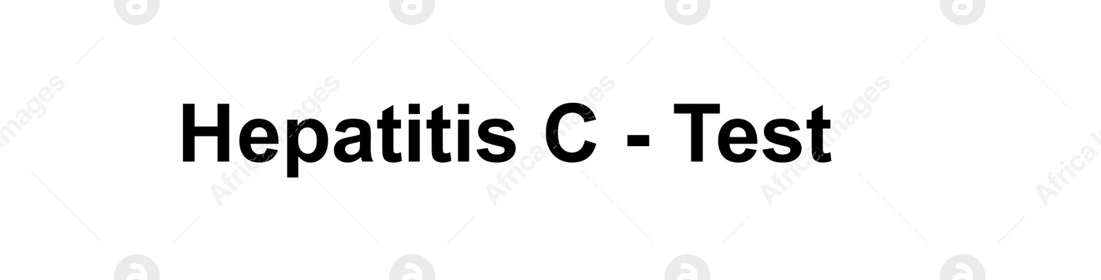 Illustration of Text Hepatitis C TEST on white background, illustration