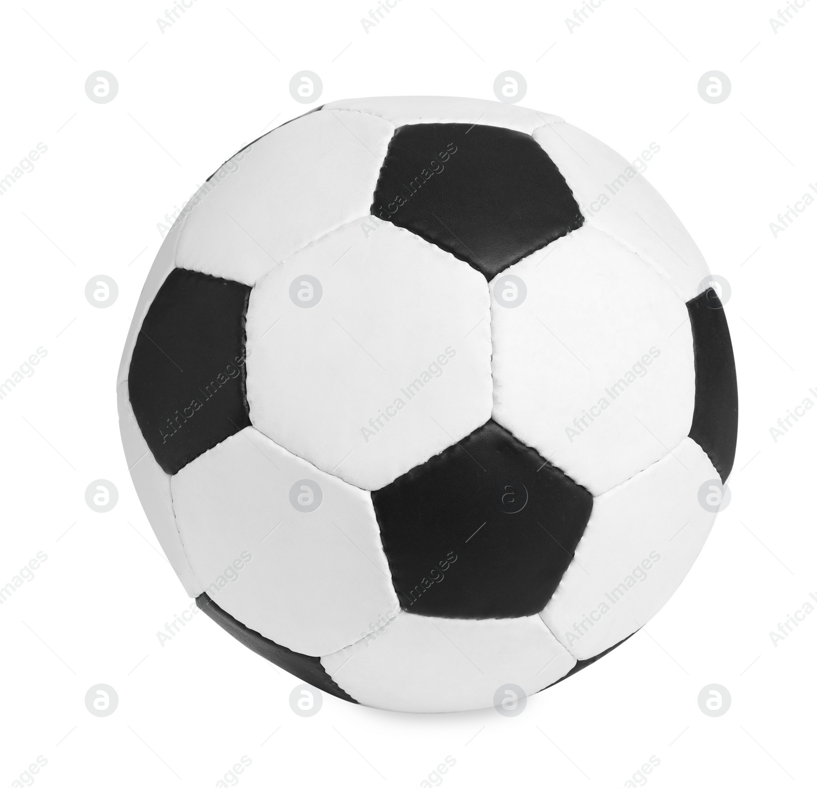 Photo of New soccer ball isolated on white. Football equipment