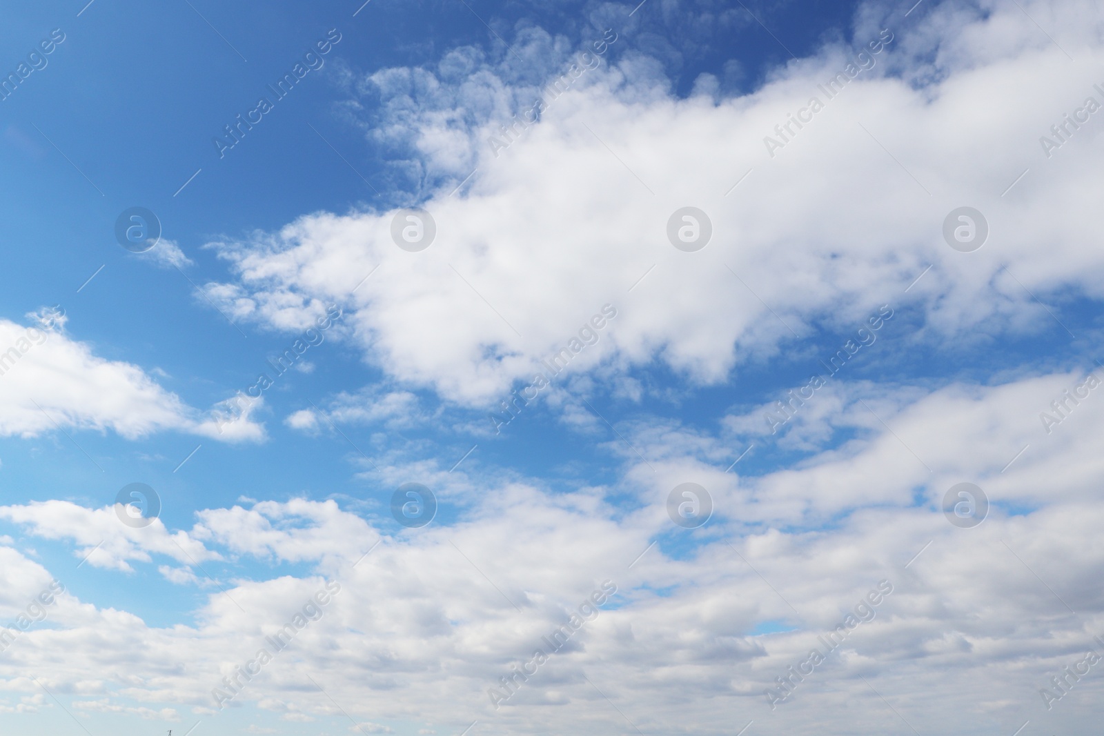 Photo of View of beautiful blue sky with white clouds