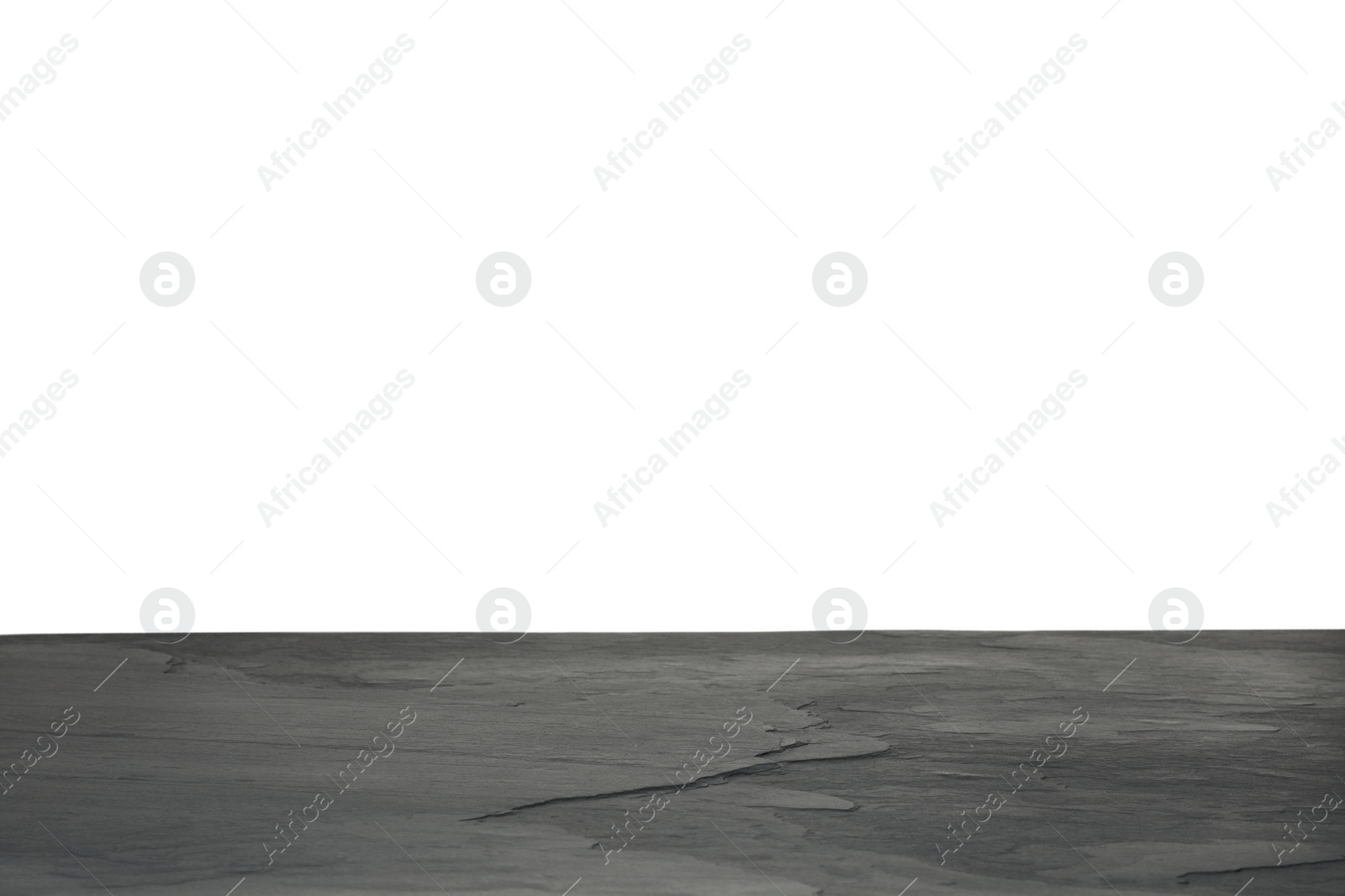 Photo of Empty stone surface against white background. Mockup for design