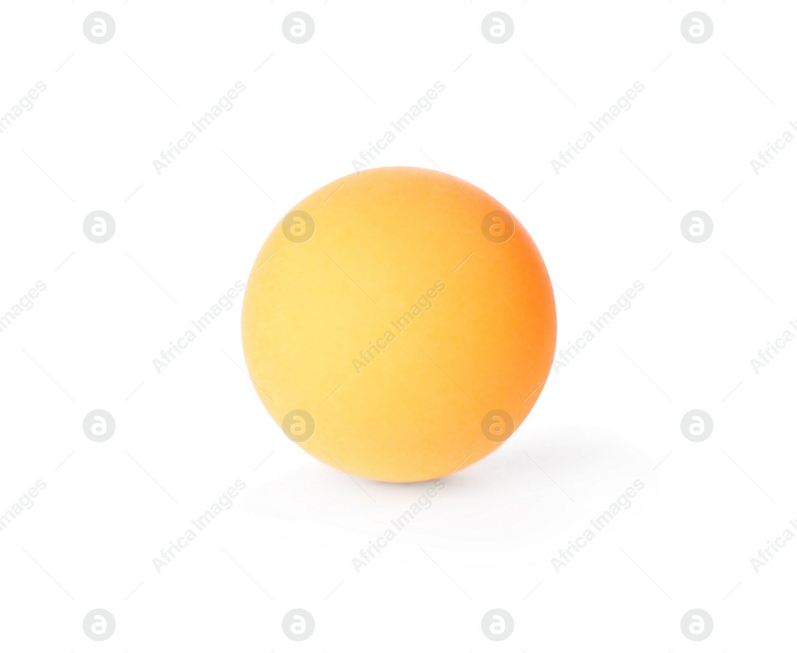 Photo of Orange ping pong ball isolated on white