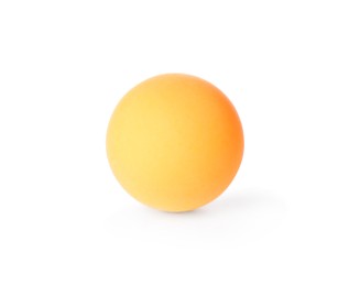 Photo of Orange ping pong ball isolated on white
