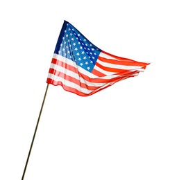 Flag of USA isolated on white. National symbol