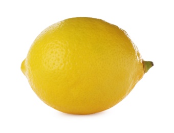 Ripe fresh lemon fruit on white background