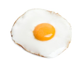 Delicious fried egg with yolk isolated on white