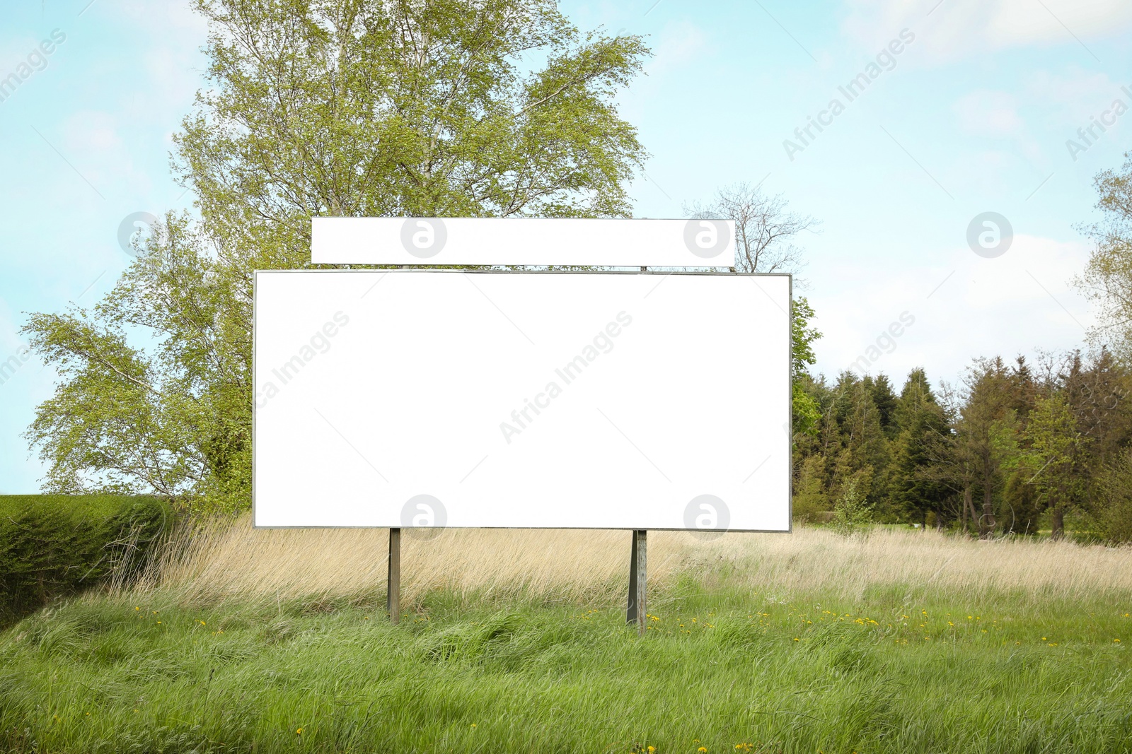 Image of Empty big signboard outdoors. Mock-up for design