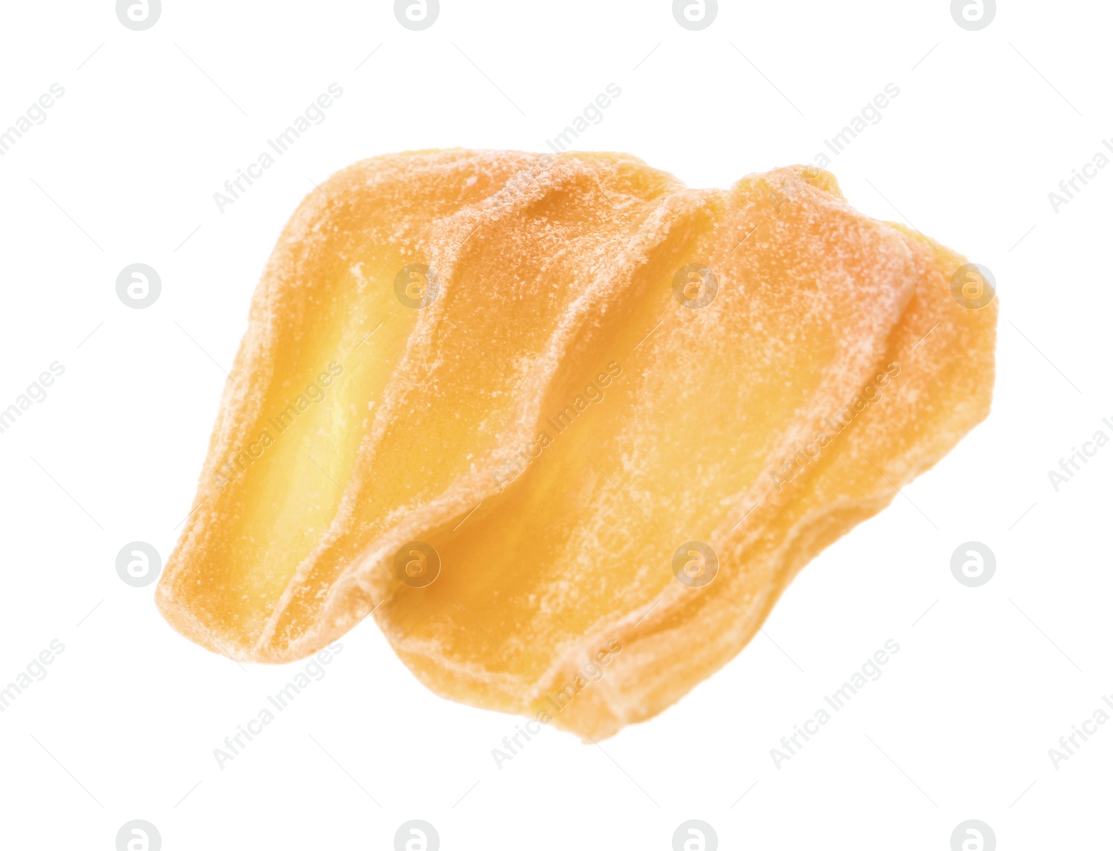 Photo of Sweet dried jackfruit slice isolated on white