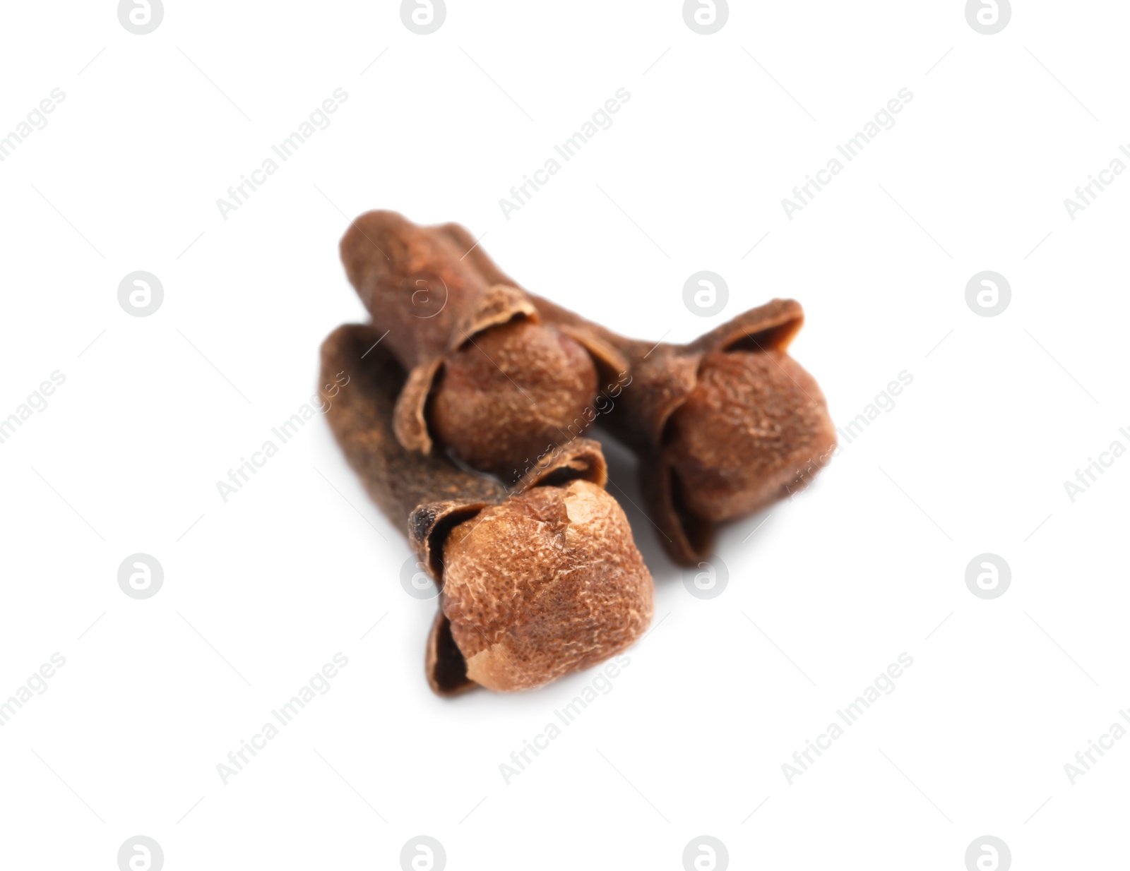 Photo of Aromatic organic dry cloves on white background