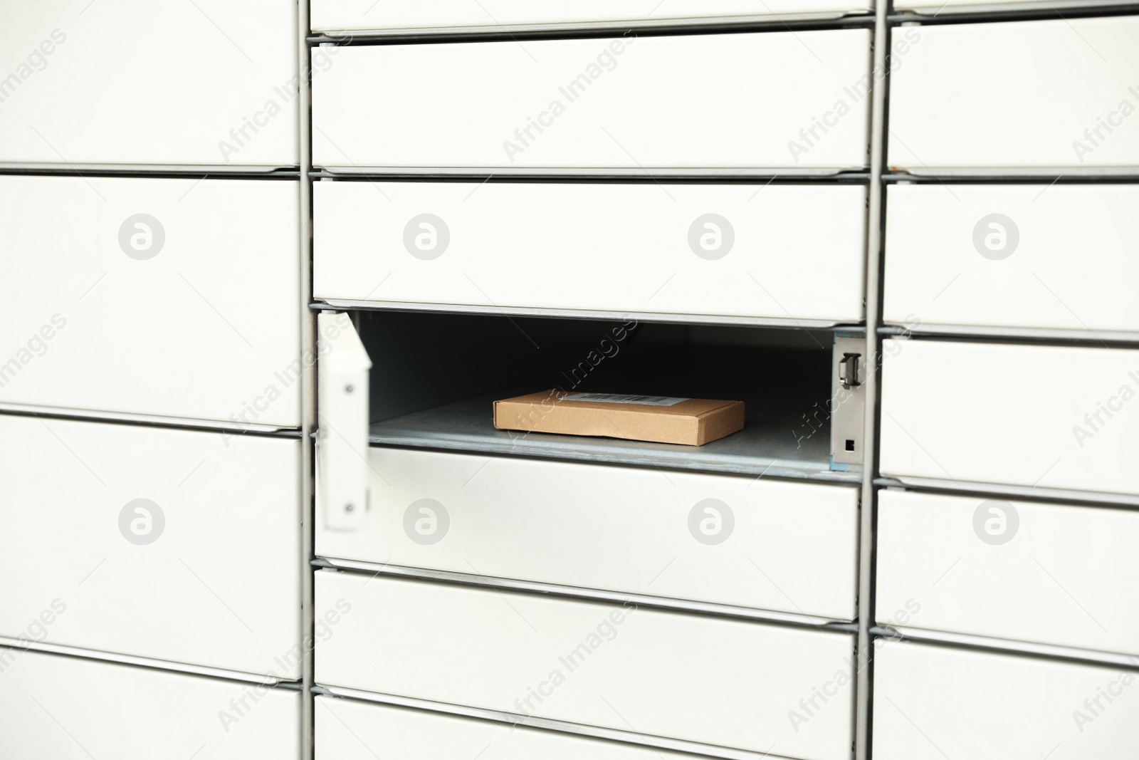 Photo of Parcel in locker of automated postal box
