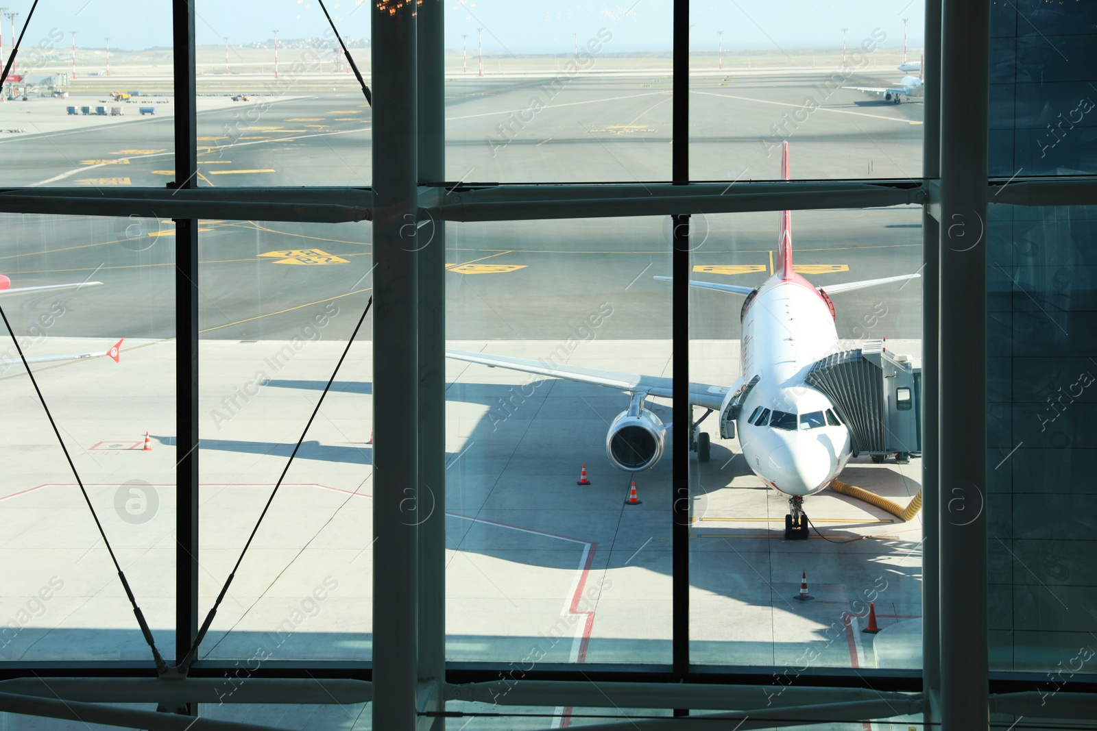 Photo of ISTANBUL, TURKEY - AUGUST 13, 2019: View from window of new airport terminal