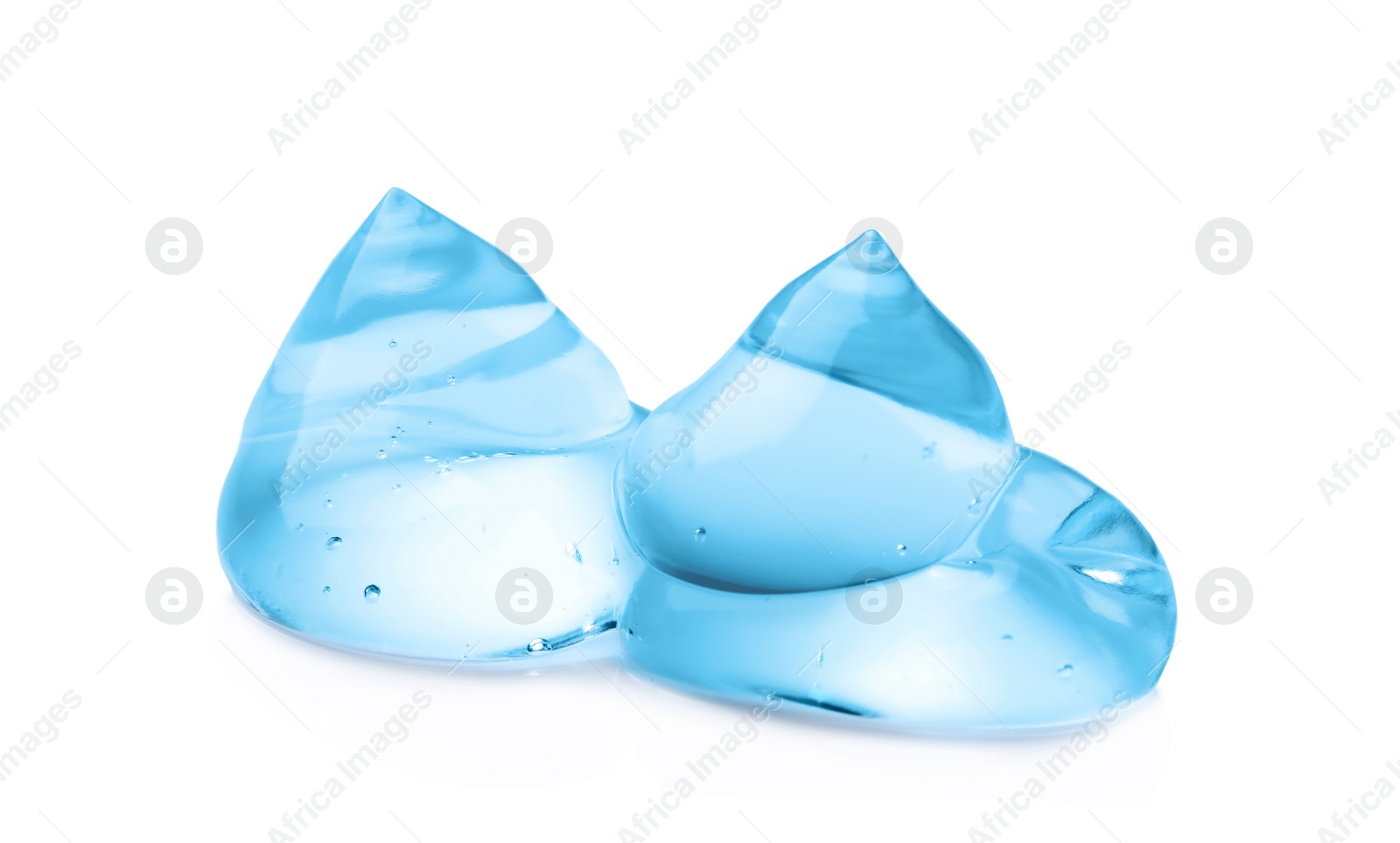 Photo of Sample of transparent cosmetic gel on white background