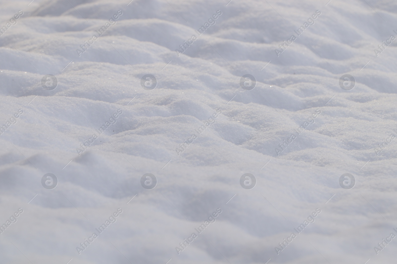 Photo of Beautiful snow as background, closeup. Winter weather