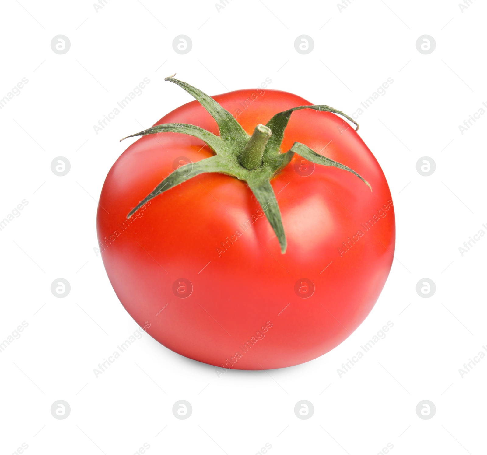 Photo of Whole ripe red tomato isolated on white