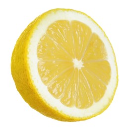 Photo of Half of fresh lemon isolated on white