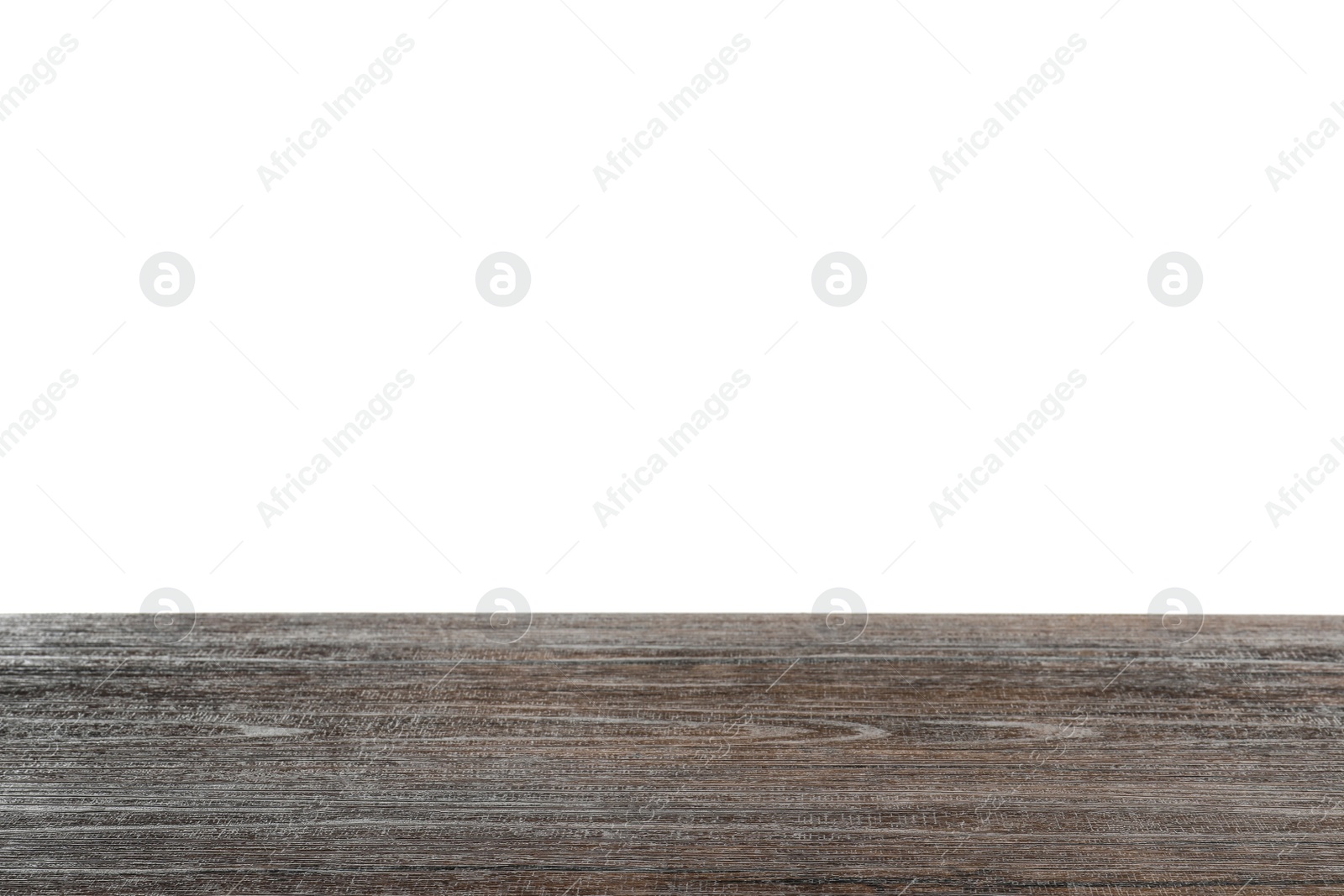 Photo of Empty wooden table on white background. Mockup for design