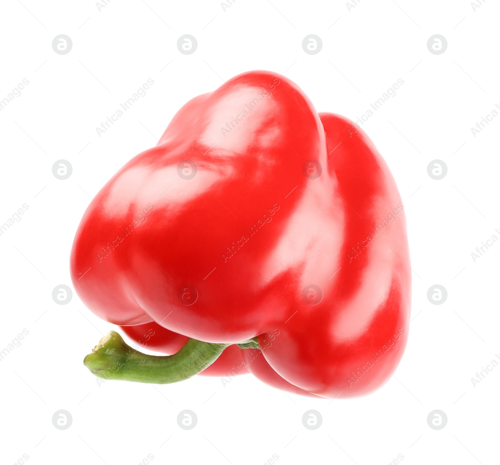 Photo of Ripe red bell pepper isolated on white