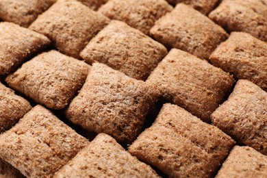 Closeup view of crispy corn pads as background