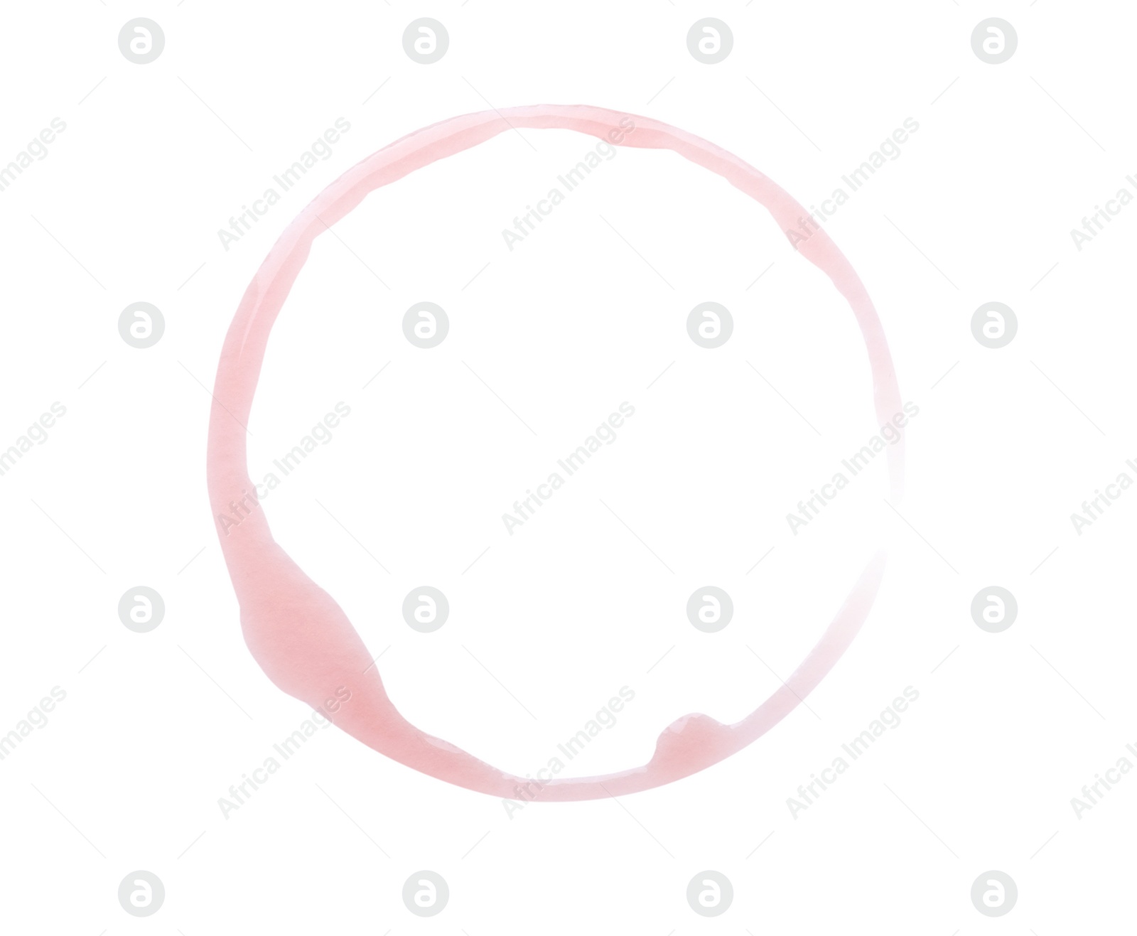 Photo of Wine ring on white background, top view