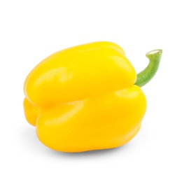 Ripe yellow bell pepper isolated on white