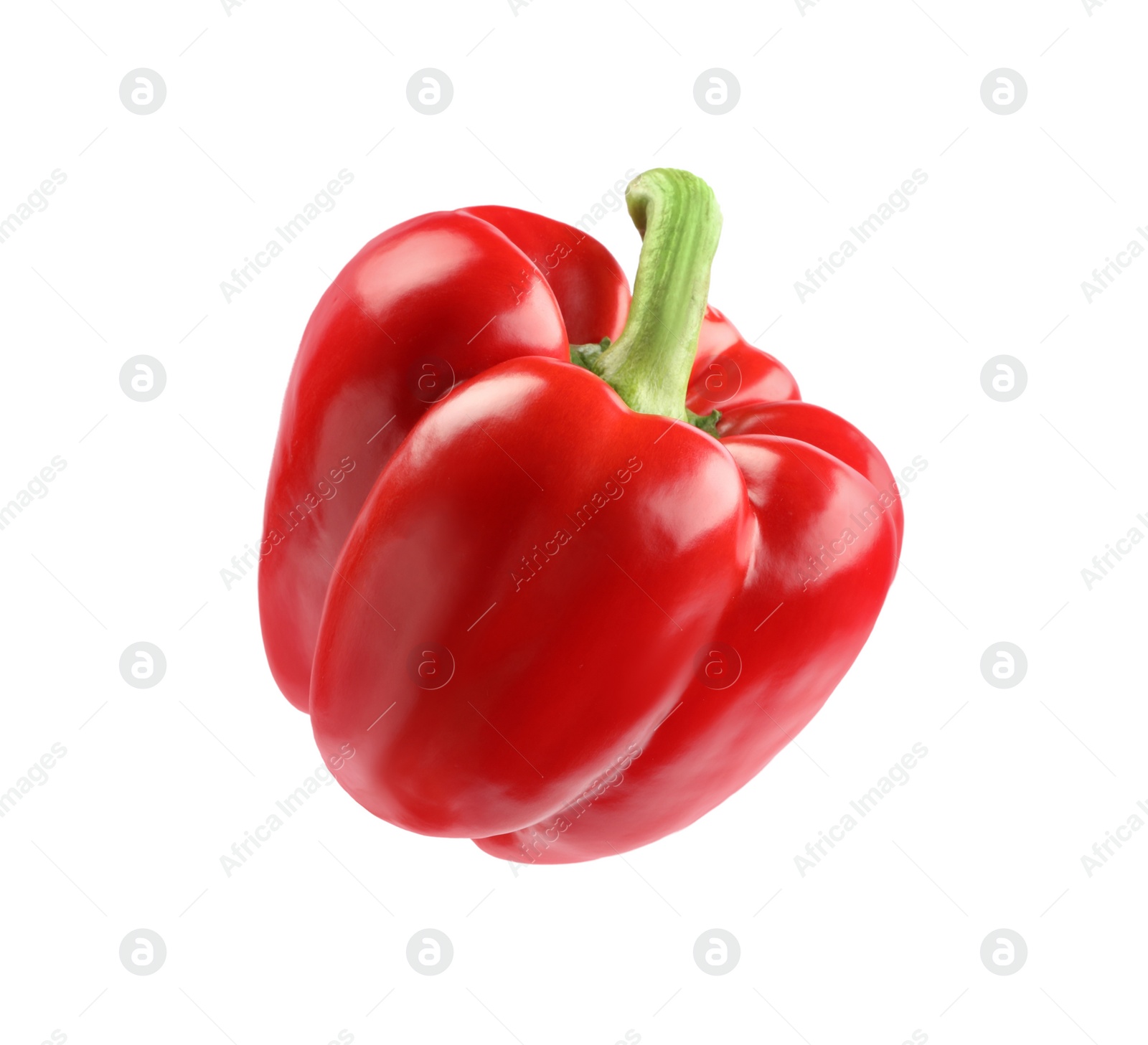 Photo of Ripe red bell pepper isolated on white