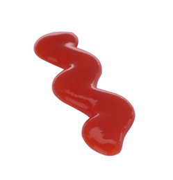 Photo of Tasty fresh ketchup smear isolated on white