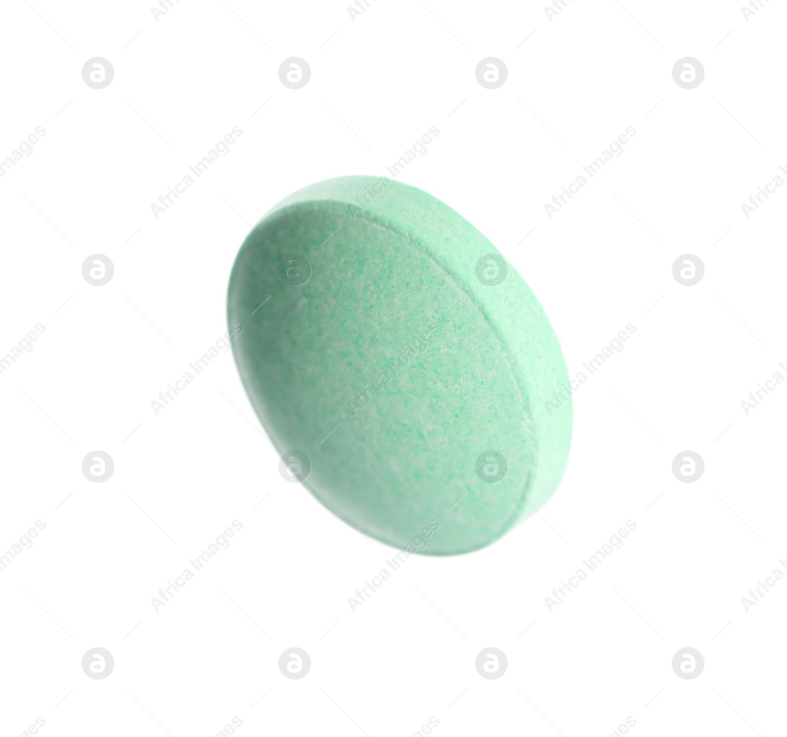 Photo of One pill isolated on white. Drug therapy