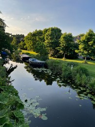 Photo of Beautiful view of moored boats on sunny day