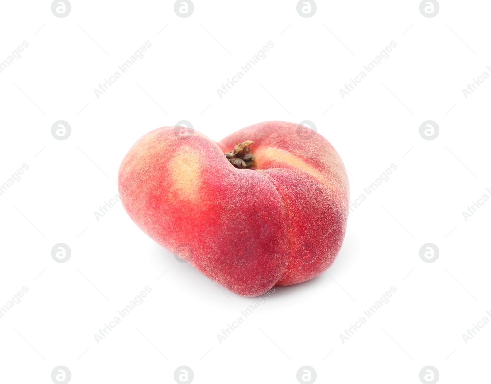 Photo of Fresh ripe donut peach isolated on white