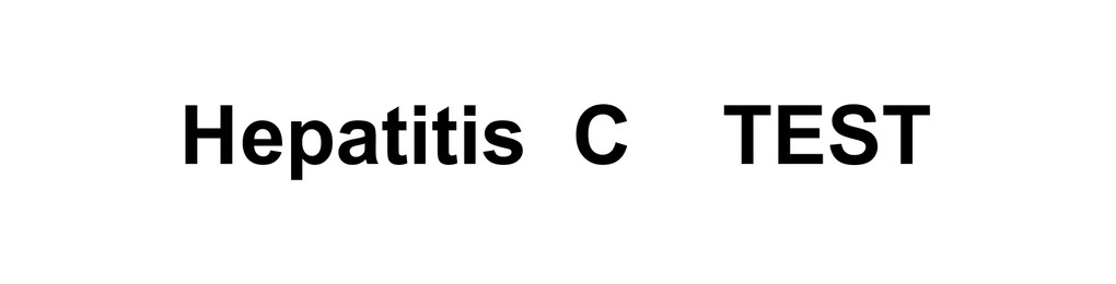 Text Hepatitis C TEST on white background, illustration