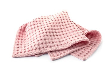Photo of Waffle napkin for table setting on white background