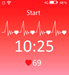 Illustration of  fitness tracker app. Sport lifestyle