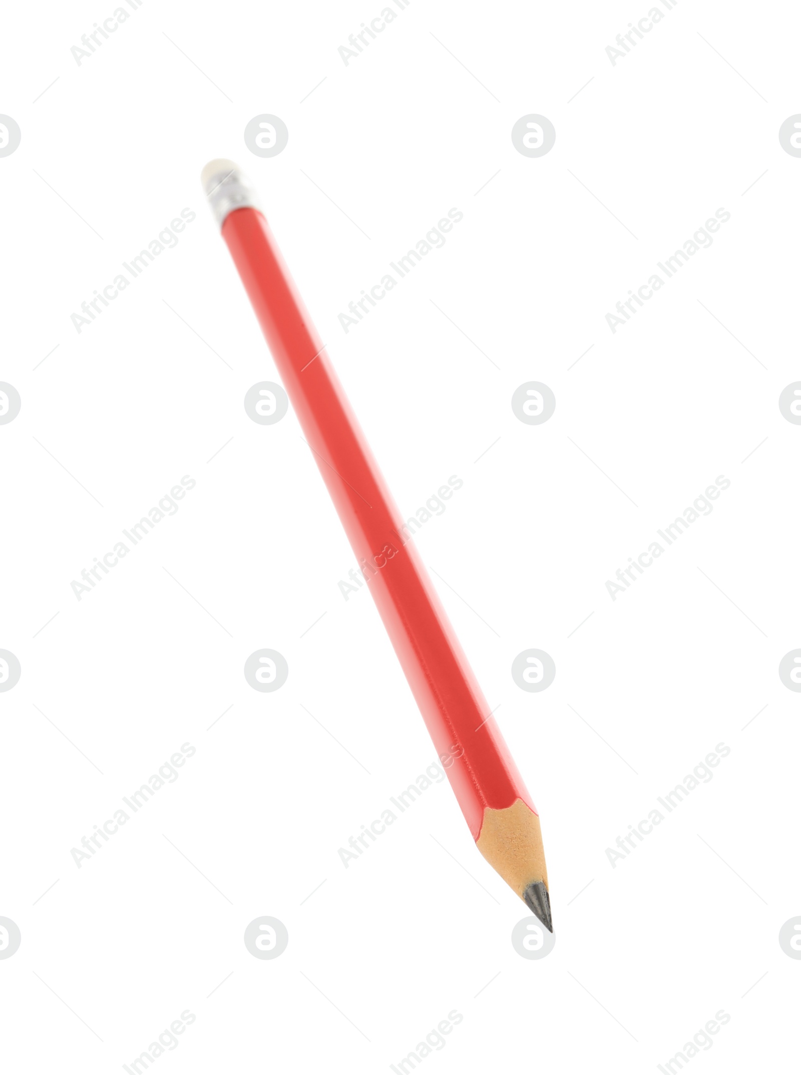 Photo of Sharp graphite pencil isolated on white. School stationery