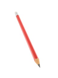 Photo of Sharp graphite pencil isolated on white. School stationery