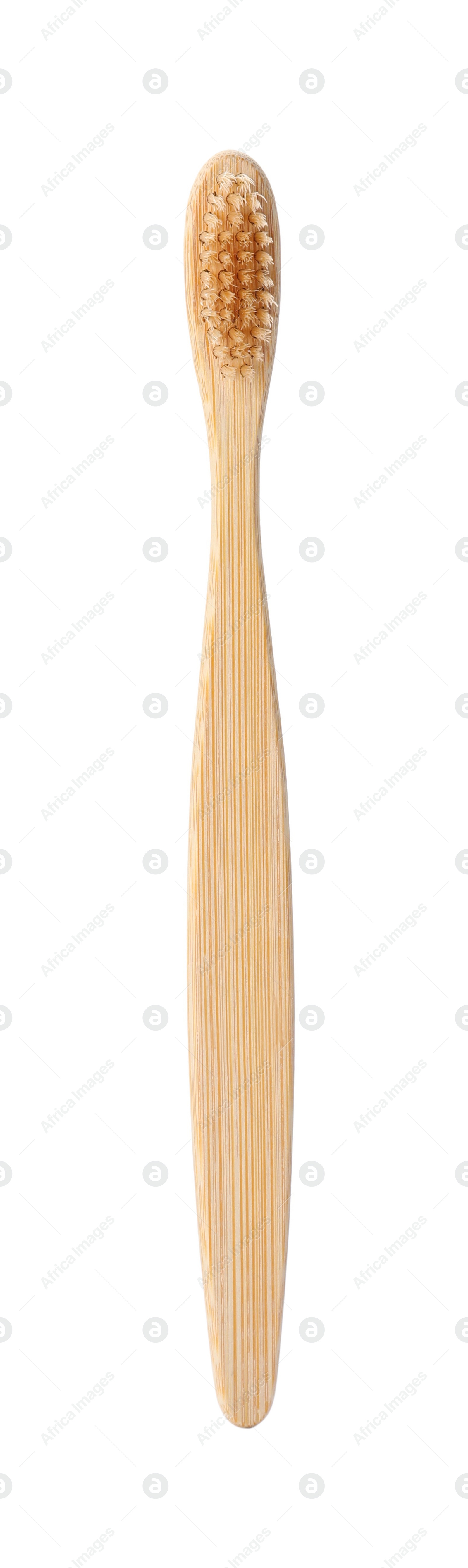 Photo of Bamboo toothbrush isolated on white. Conscious consumption